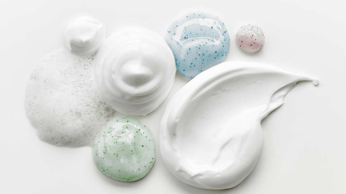 texture of different skincare products